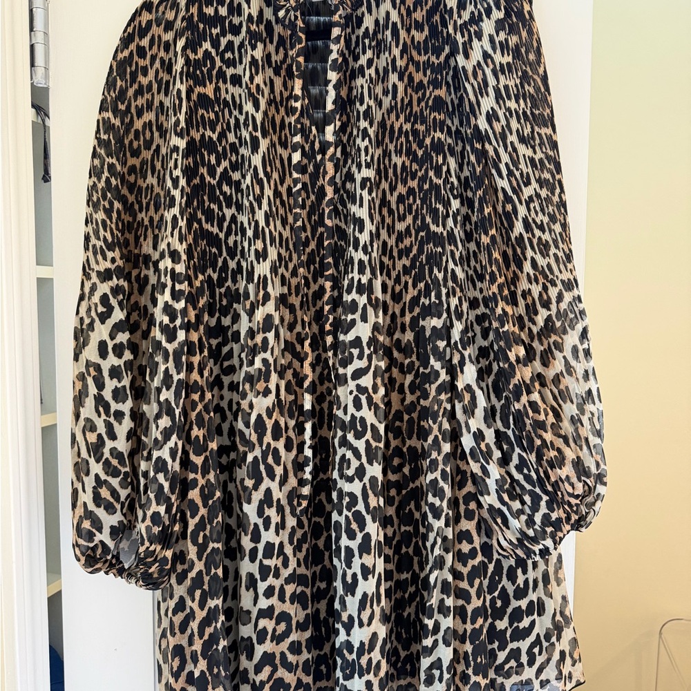 Ganni Leopard Print Dress